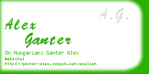 alex ganter business card